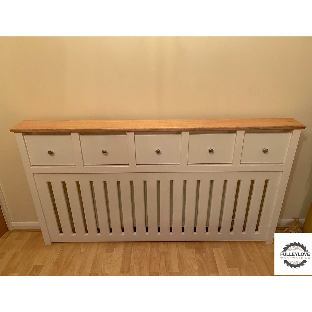 Bespoke Radiator Cover With Fake Drawers - Fulleylove Woodworking