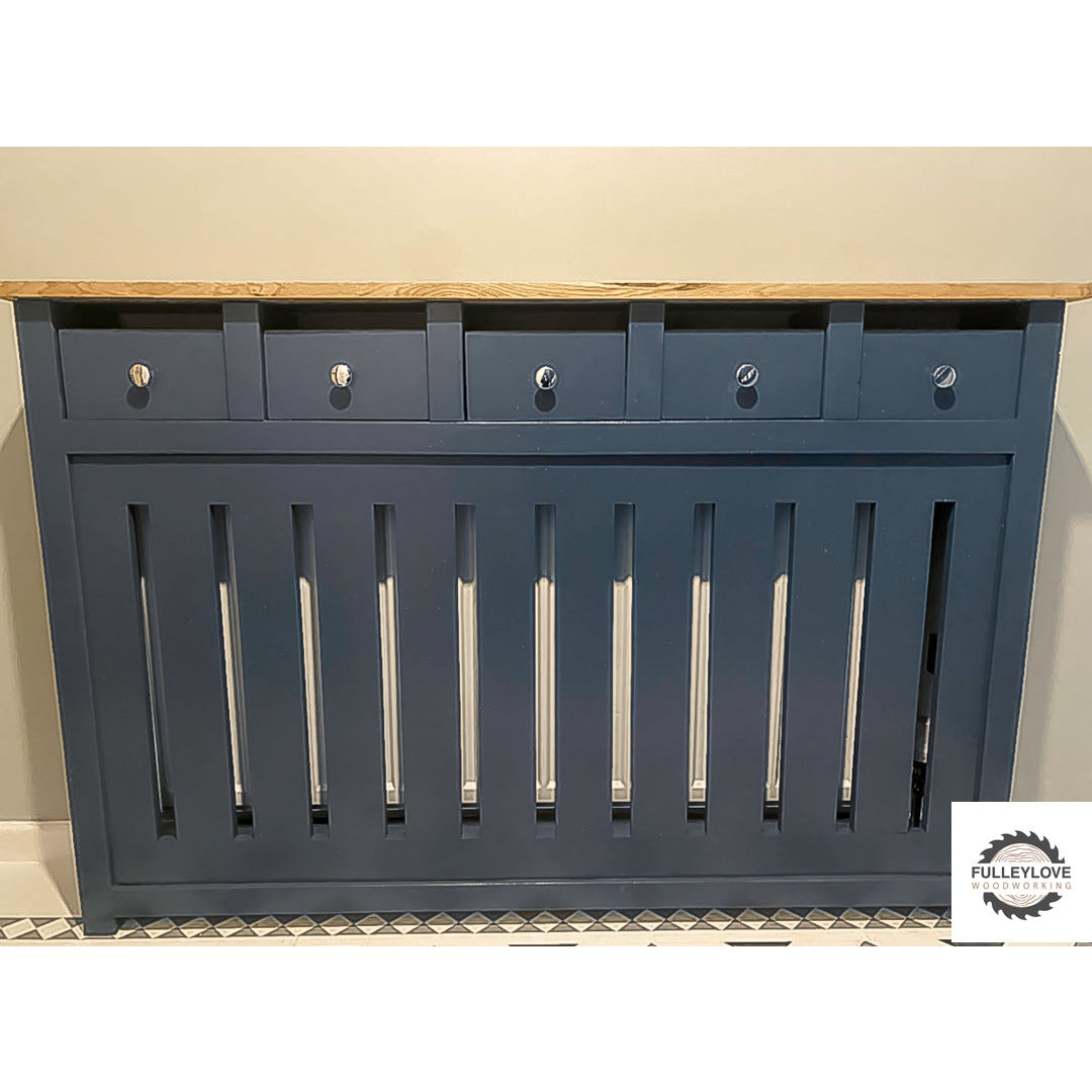 Bespoke Radiator Cover With Drawers | Fulleylove Woodworking