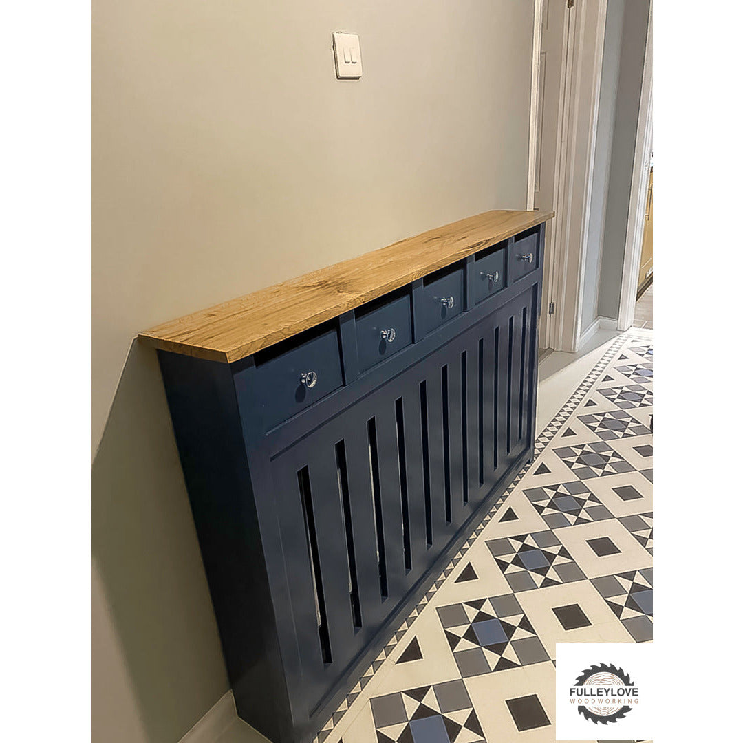 Bespoke Radiator Cover With Drawers - Fulleylove Woodworking